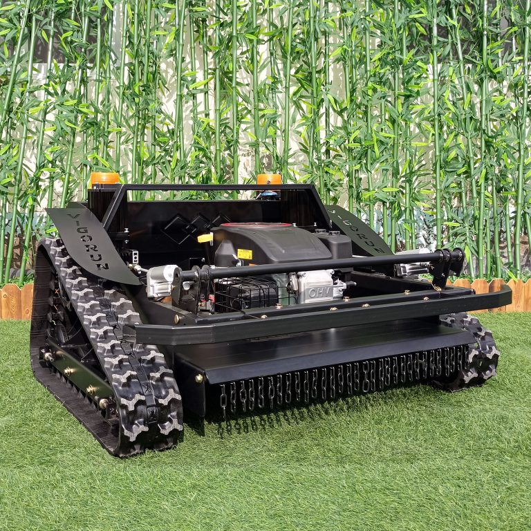 Vigorun VTLM800 remote operated track-mounted cutting grass machine for sale made by Vigorun Tech